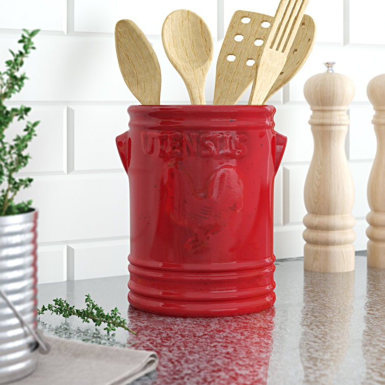 August Grove® Farmhouse Utensil Crock & Reviews Wayfair